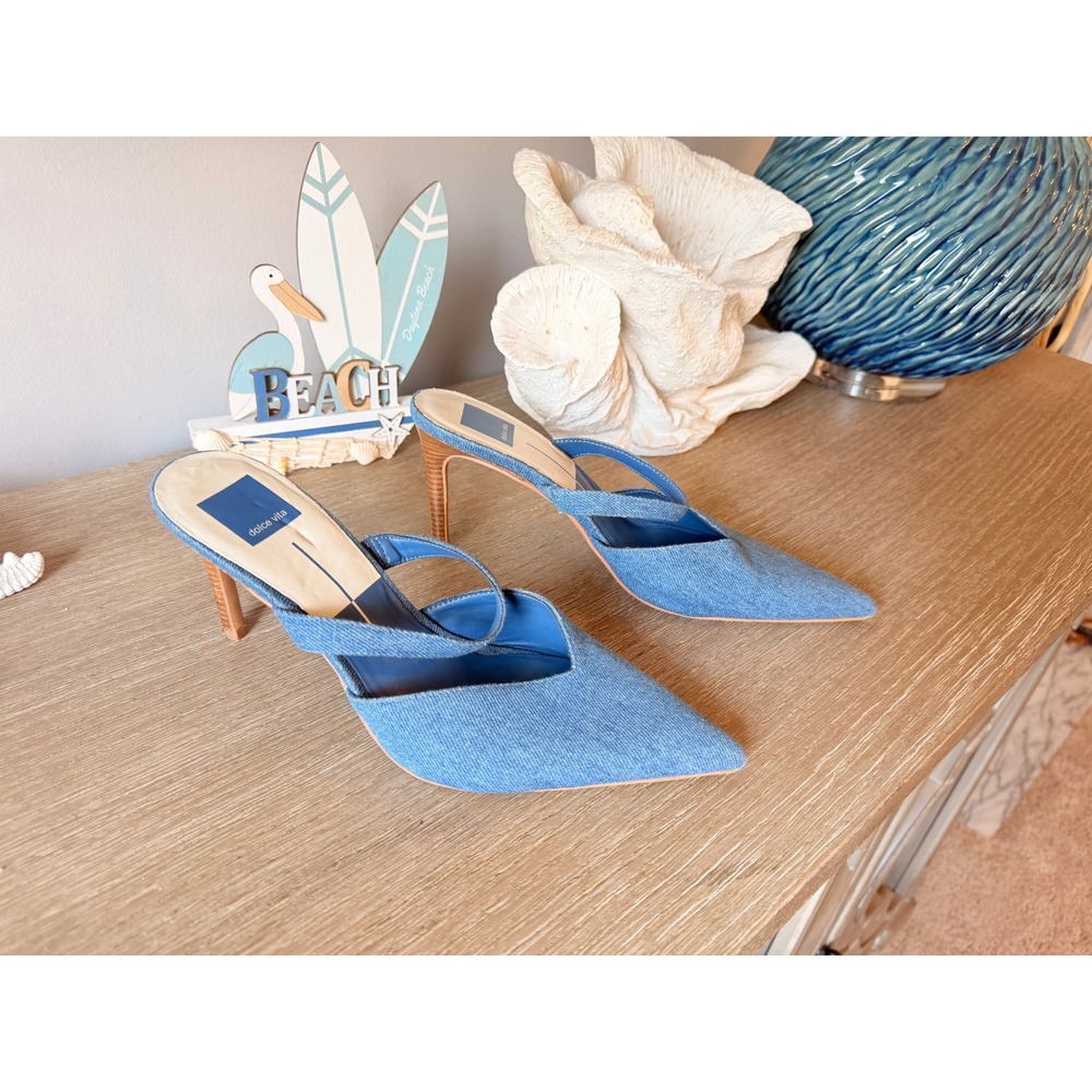 Dolce Vita Denim Mules Women Blue Size 8